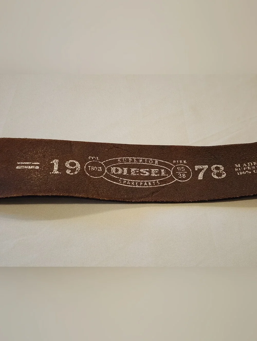 Diesel Black Leather Belt with Brushed Silver Square Buckle